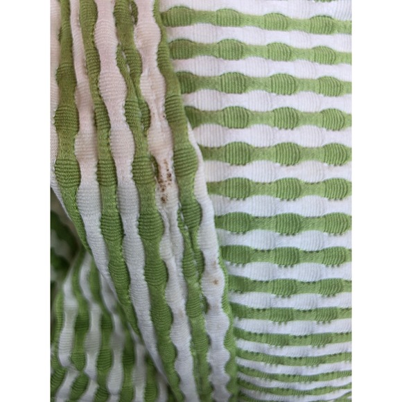 Xhilaration Lime Green White Textured Stripe Bikini Set Top S Bottom M - Picture 6 of 12